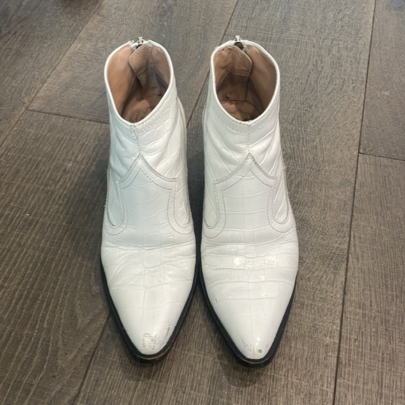 Zara White Ankle Boots US 6 - Picture 2 of 4